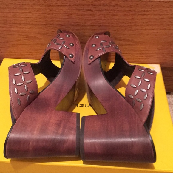 NIB BIVIEL CHOCOLATE 36 6 SHOES SANDALS CUTE HEELS - Picture 5 of 9